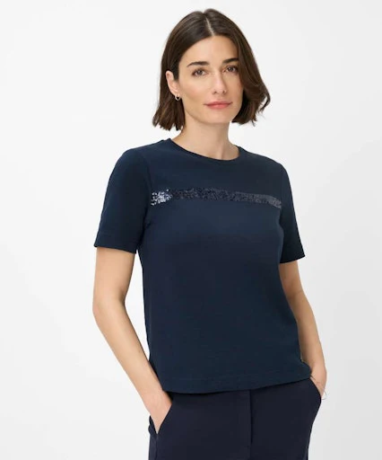 T-shirts korte mouw navy BRAX - Image 4