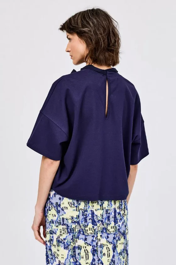 T-shirts korte mouw navy CKS - Image 4