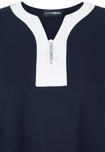 T-shirts korte mouw navy Doris Streich - Image 3