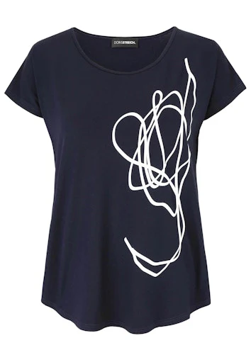 T-shirts korte mouw navy Doris Streich