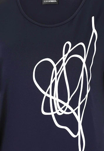 T-shirts korte mouw navy Doris Streich - Image 3