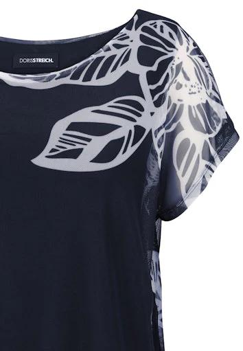 T-shirts korte mouw navy Doris Streich - Image 3