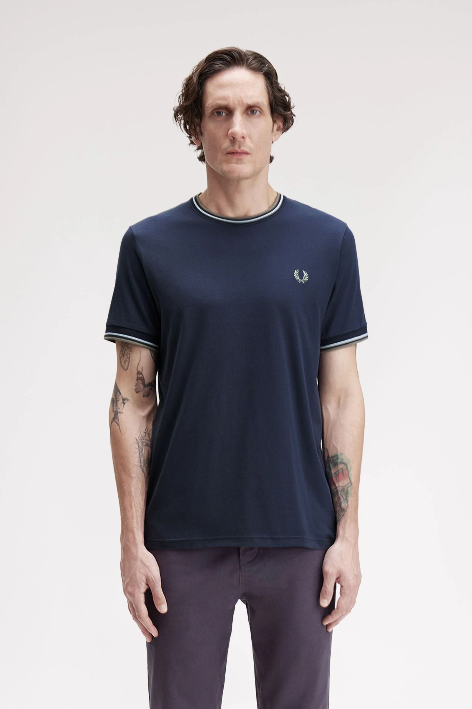 T-shirts korte mouw navy Fred Perry