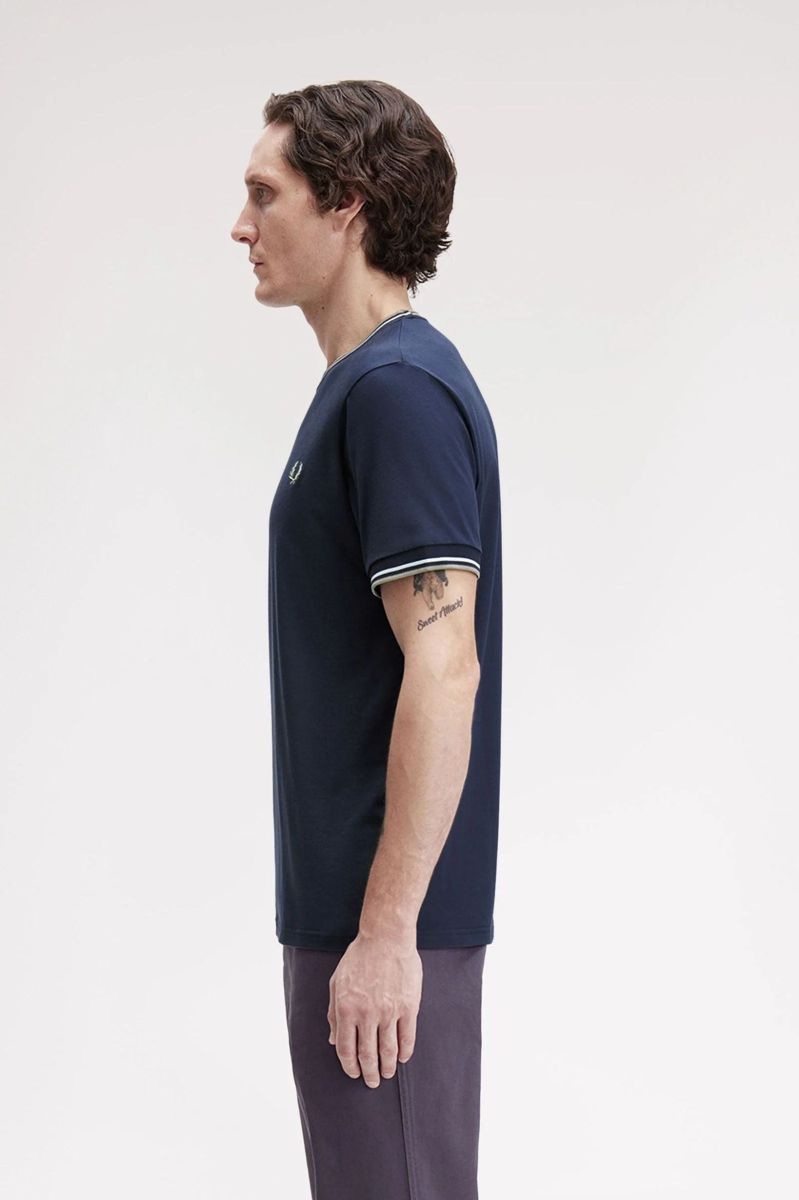 T-shirts korte mouw navy Fred Perry - Image 2