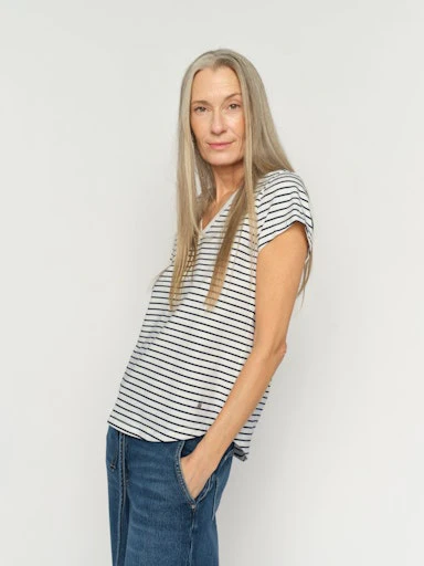 T-shirts korte mouw navy MOS MOSH - Image 3