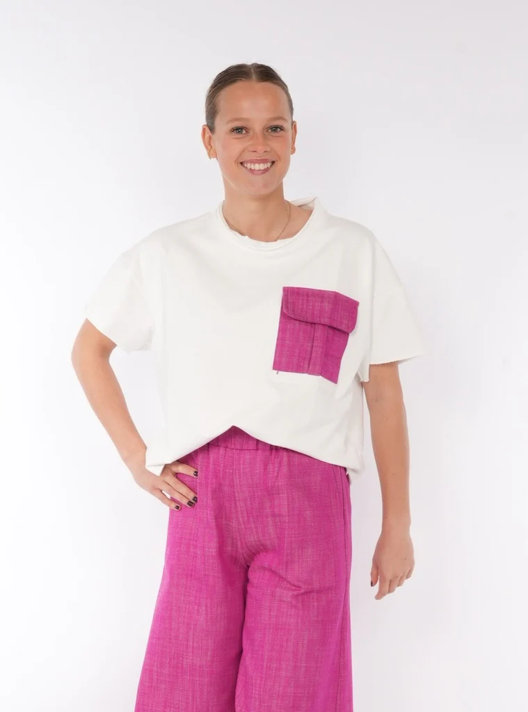 T-shirts korte mouw paars BLACK ROSE
