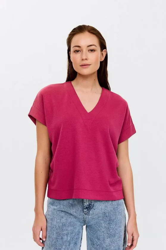 T-shirts korte mouw paars CKS