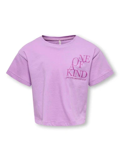 T-shirts korte mouw paars KIDS ONLY