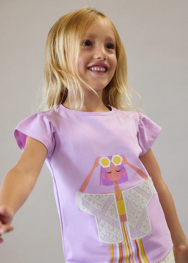 T-shirts korte mouw paars Mayoral