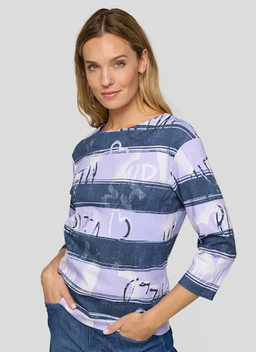 T-shirts korte mouw paars Rabe - Image 3