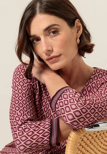 Blouses lange mouw rood Bianca - Image 4