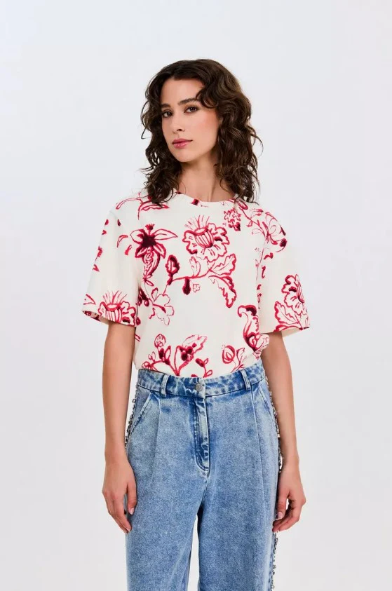 T-shirts korte mouw rood CKS