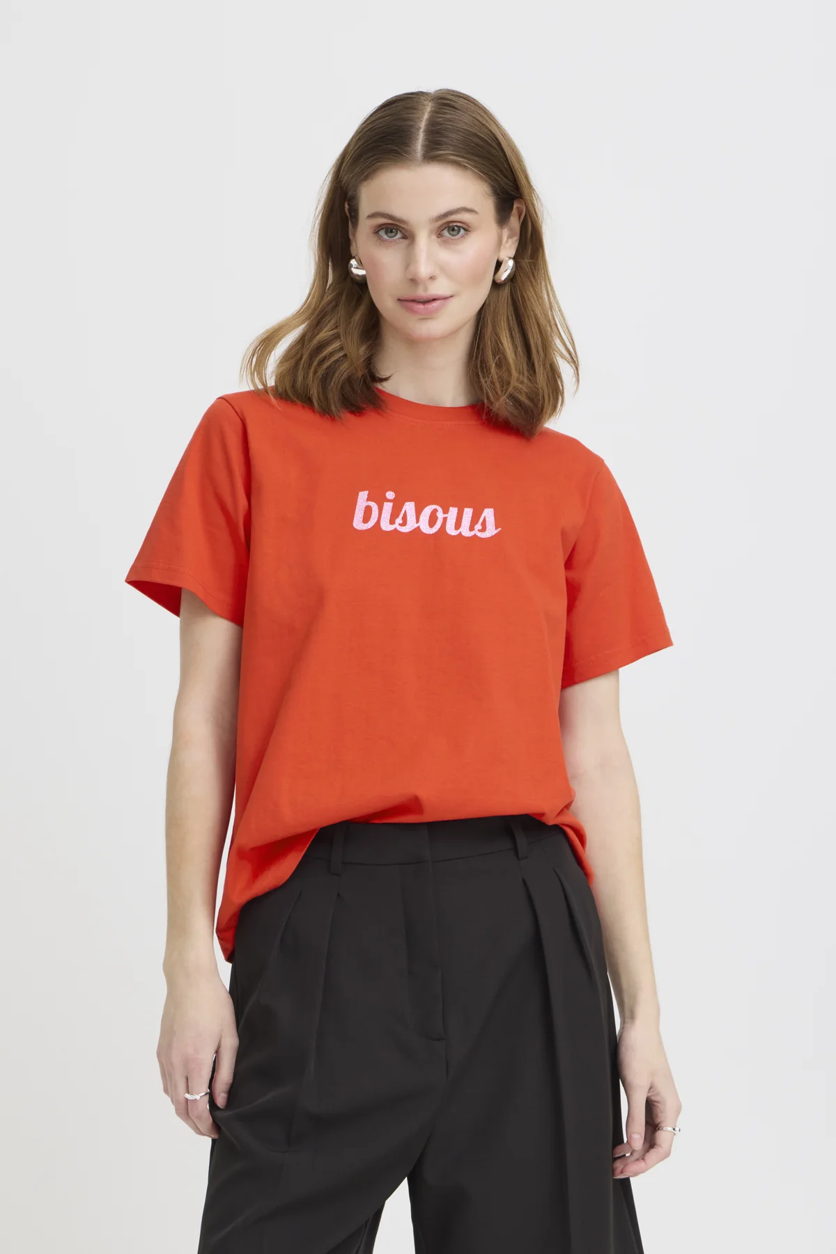 T-shirts korte mouw rood ICHI