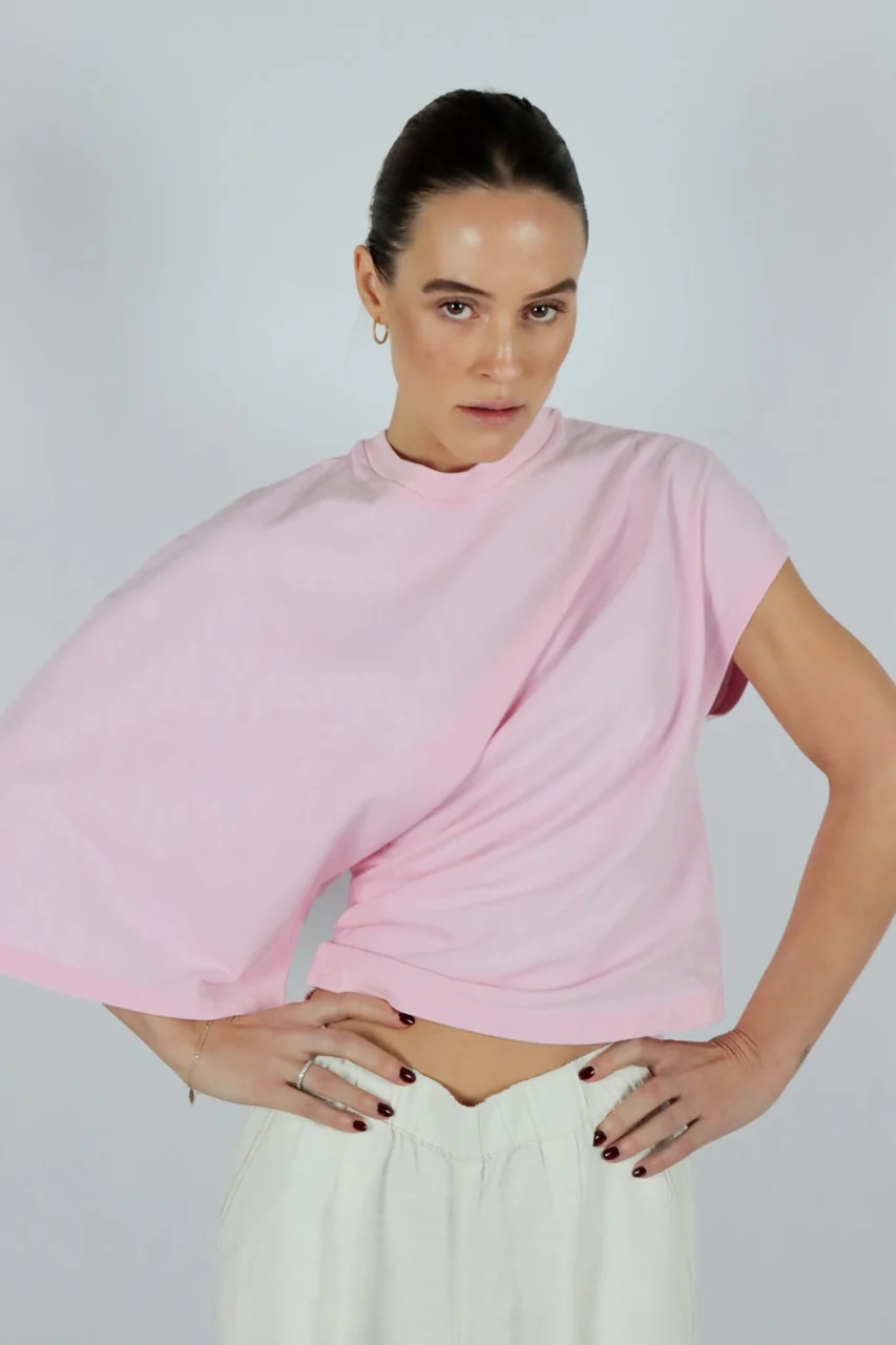T-shirts korte mouw roze AMANDINE