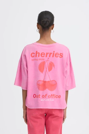 T-shirts korte mouw roze ICHI - Image 7