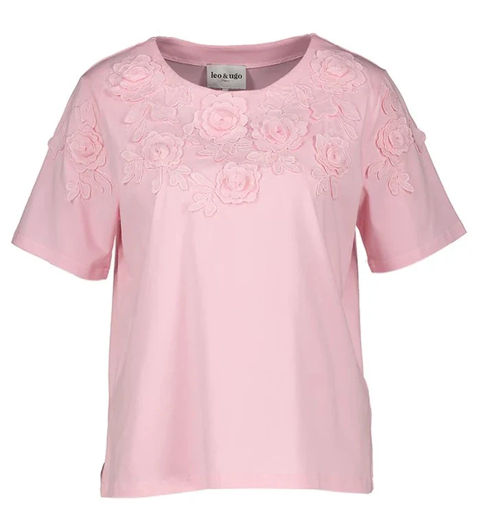 T-shirts korte mouw roze Léo & Ugo