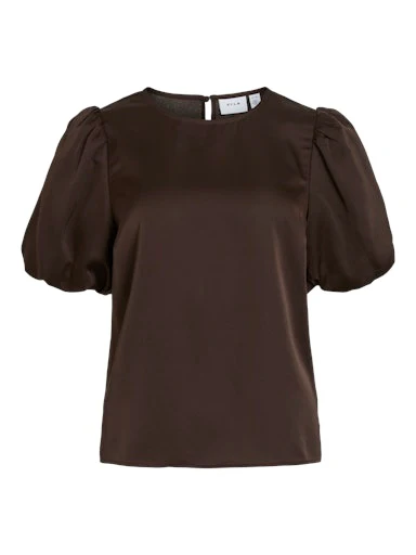 Blouses korte mouw bruin VILA - Image 2