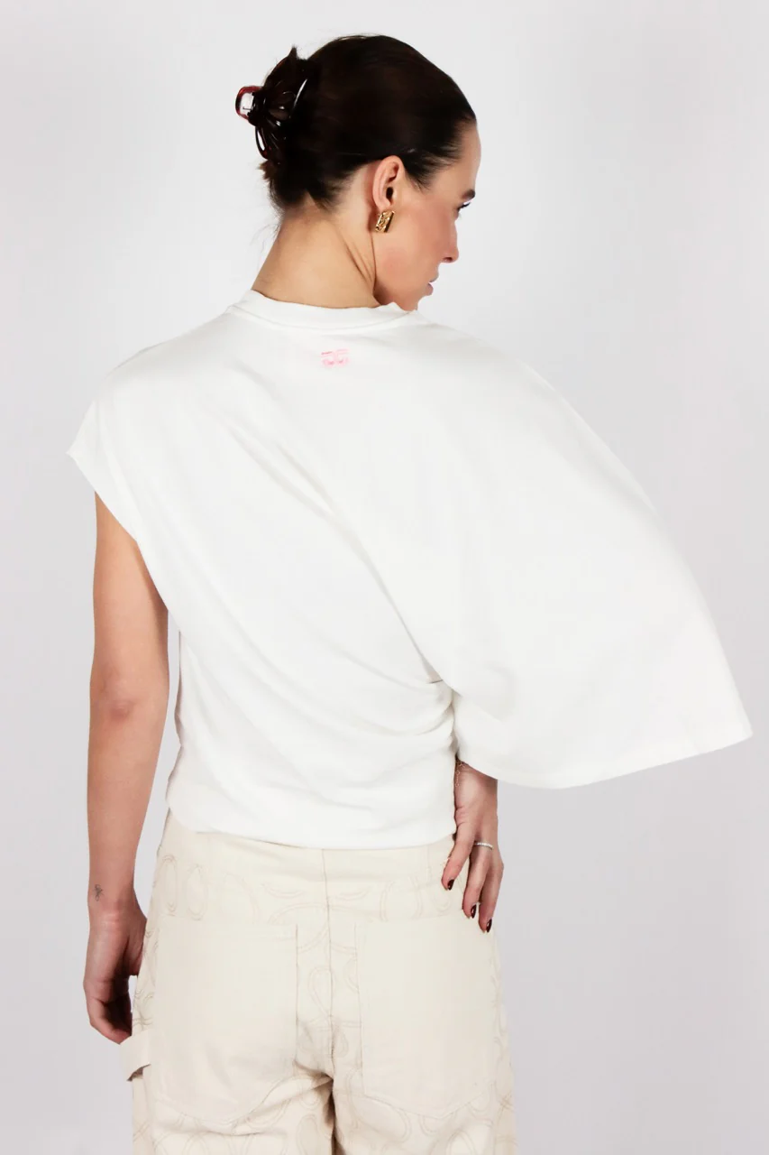 T-shirts korte mouw wit AMANDINE - Image 3