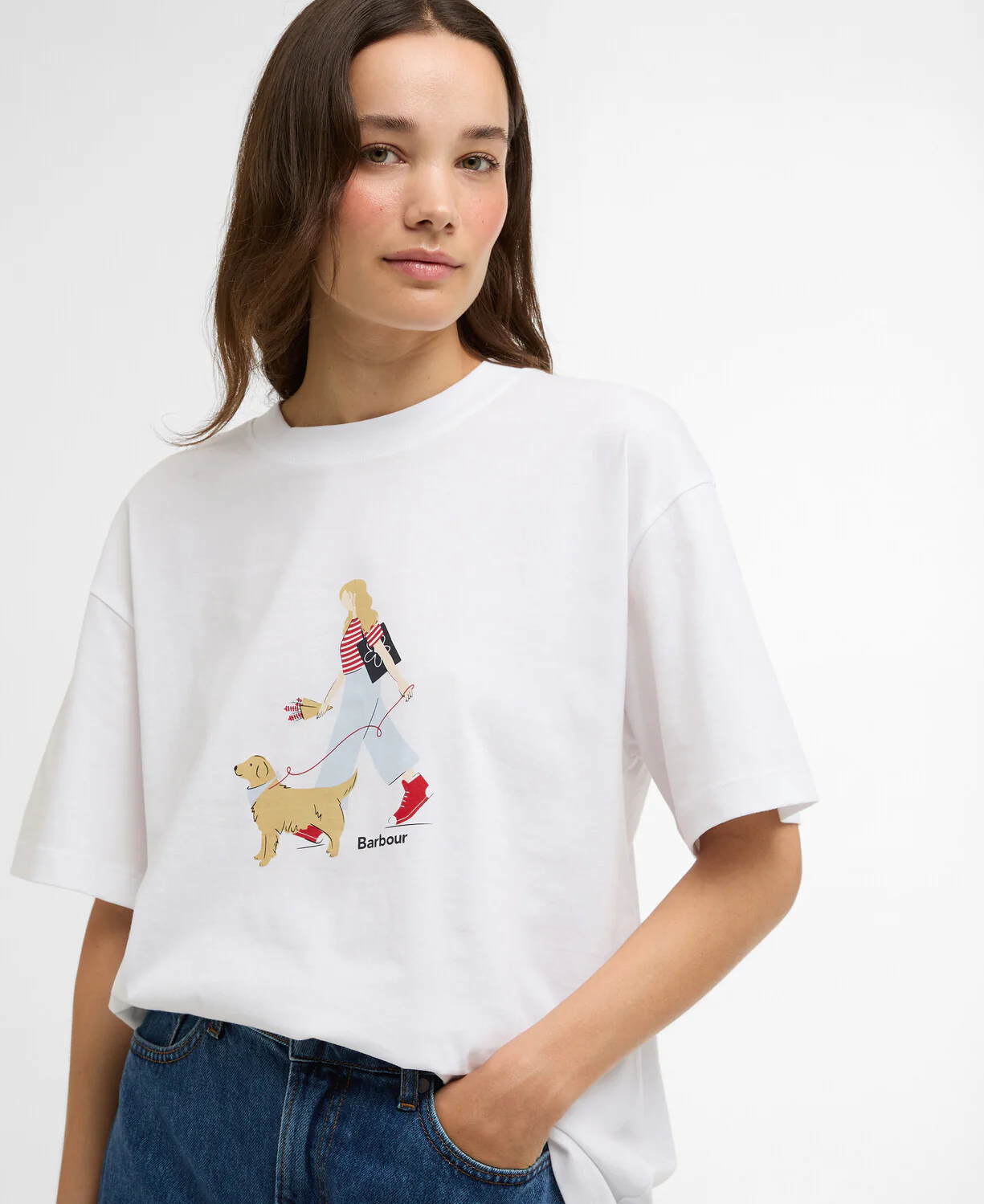 T-shirts korte mouw wit Barbour