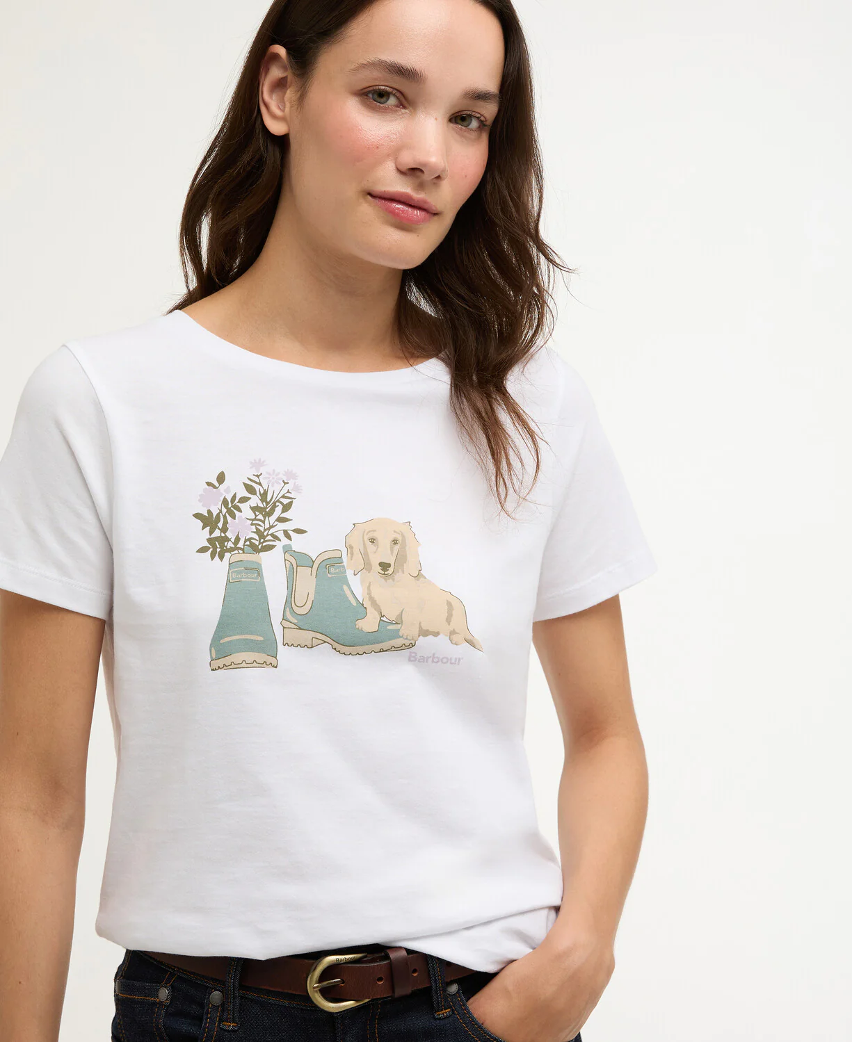 T-shirts korte mouw wit Barbour