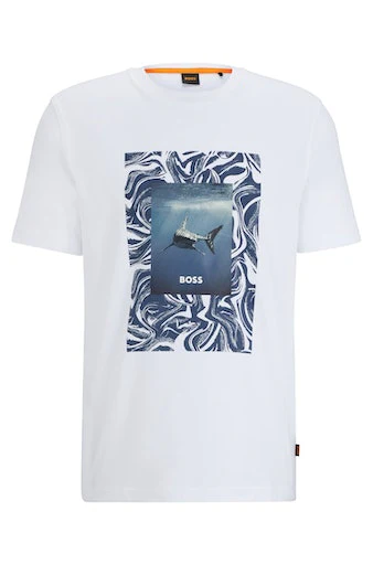 T-shirts korte mouw wit Boss Men Black