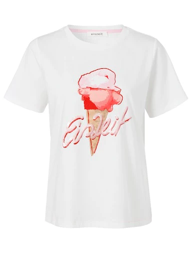 T-shirts korte mouw wit eiszeit