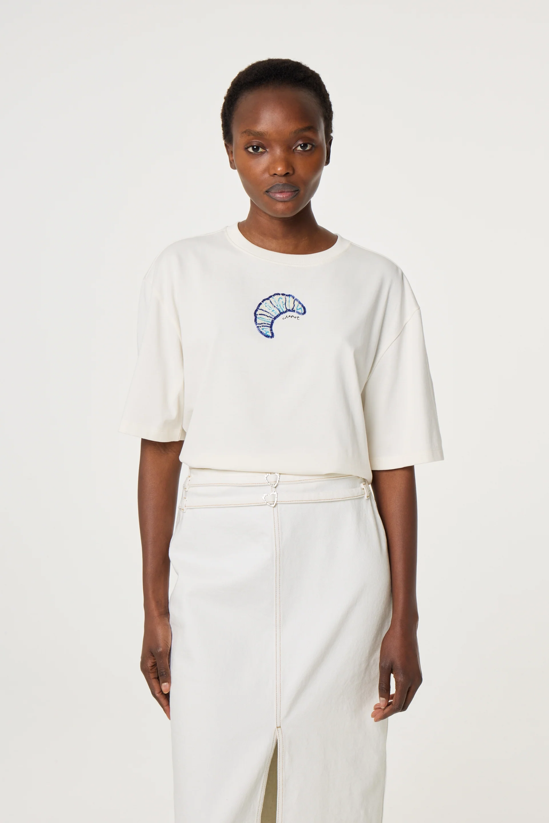 T-shirts korte mouw wit Fabienne Chapot