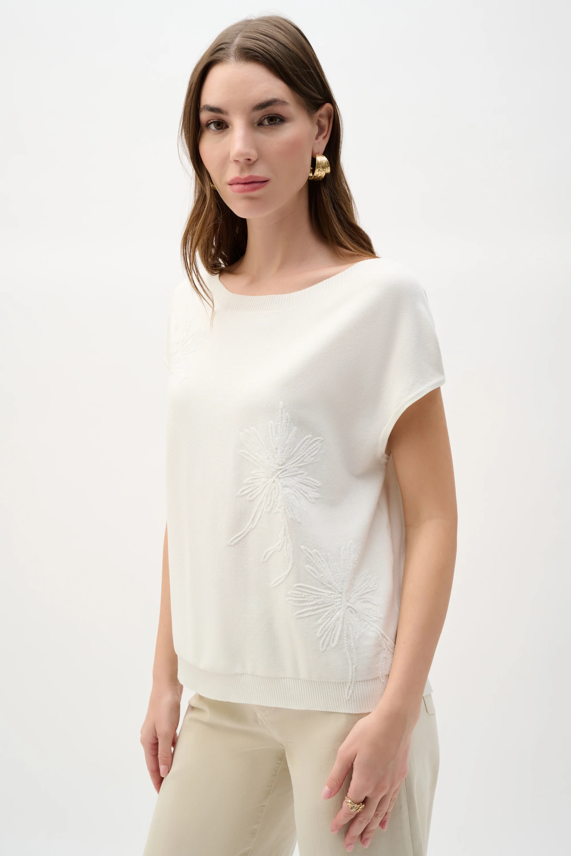 T-shirts korte mouw wit Joseph Ribkoff