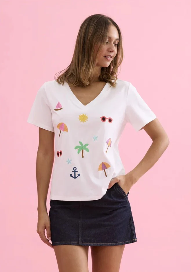 T-shirts korte mouw wit Léo & Ugo