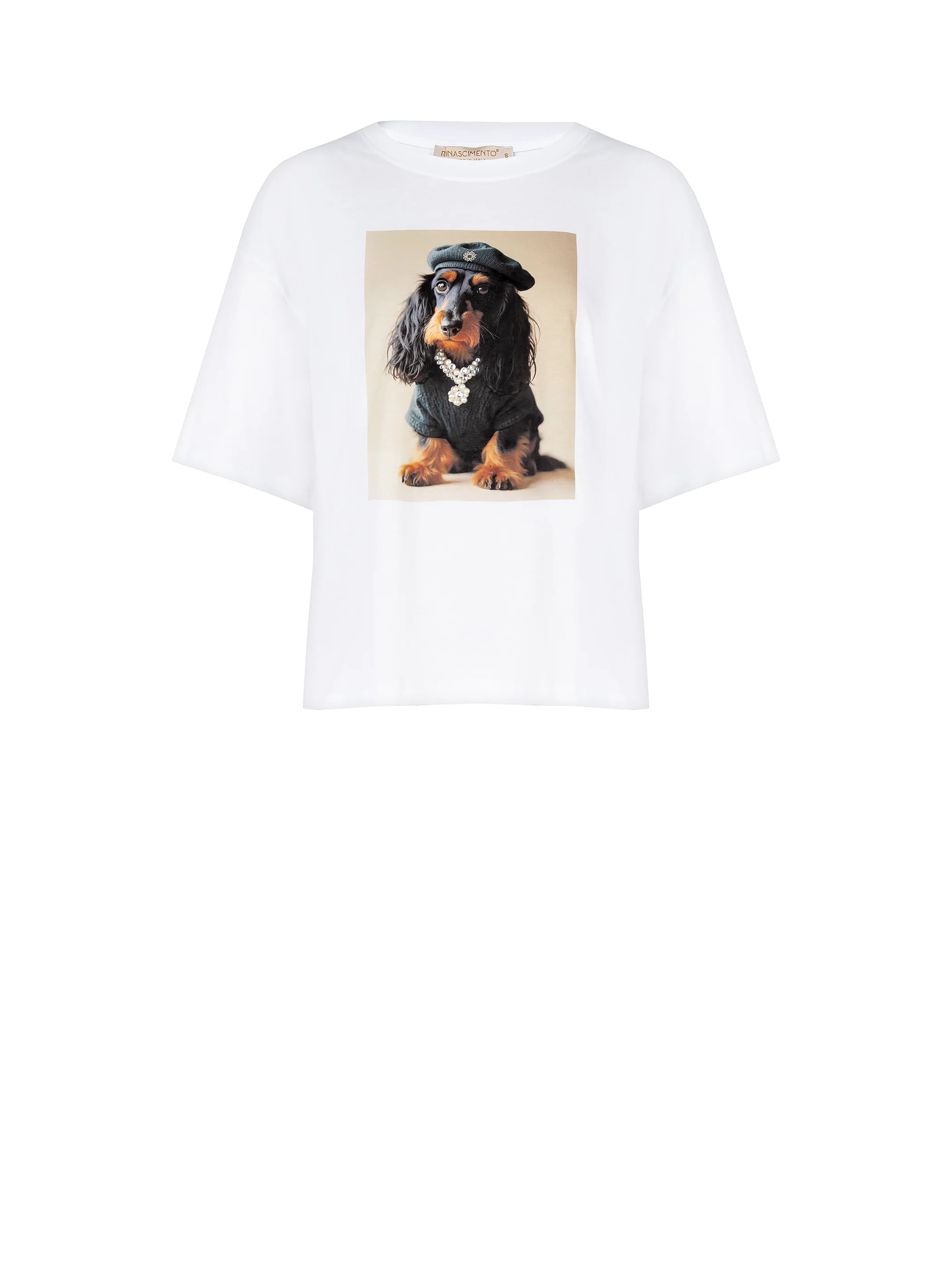 T-shirts korte mouw wit Rinascimento