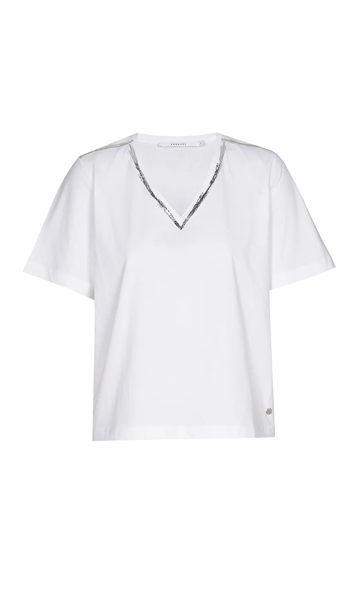 T-shirts korte mouw wit Xandres Gold