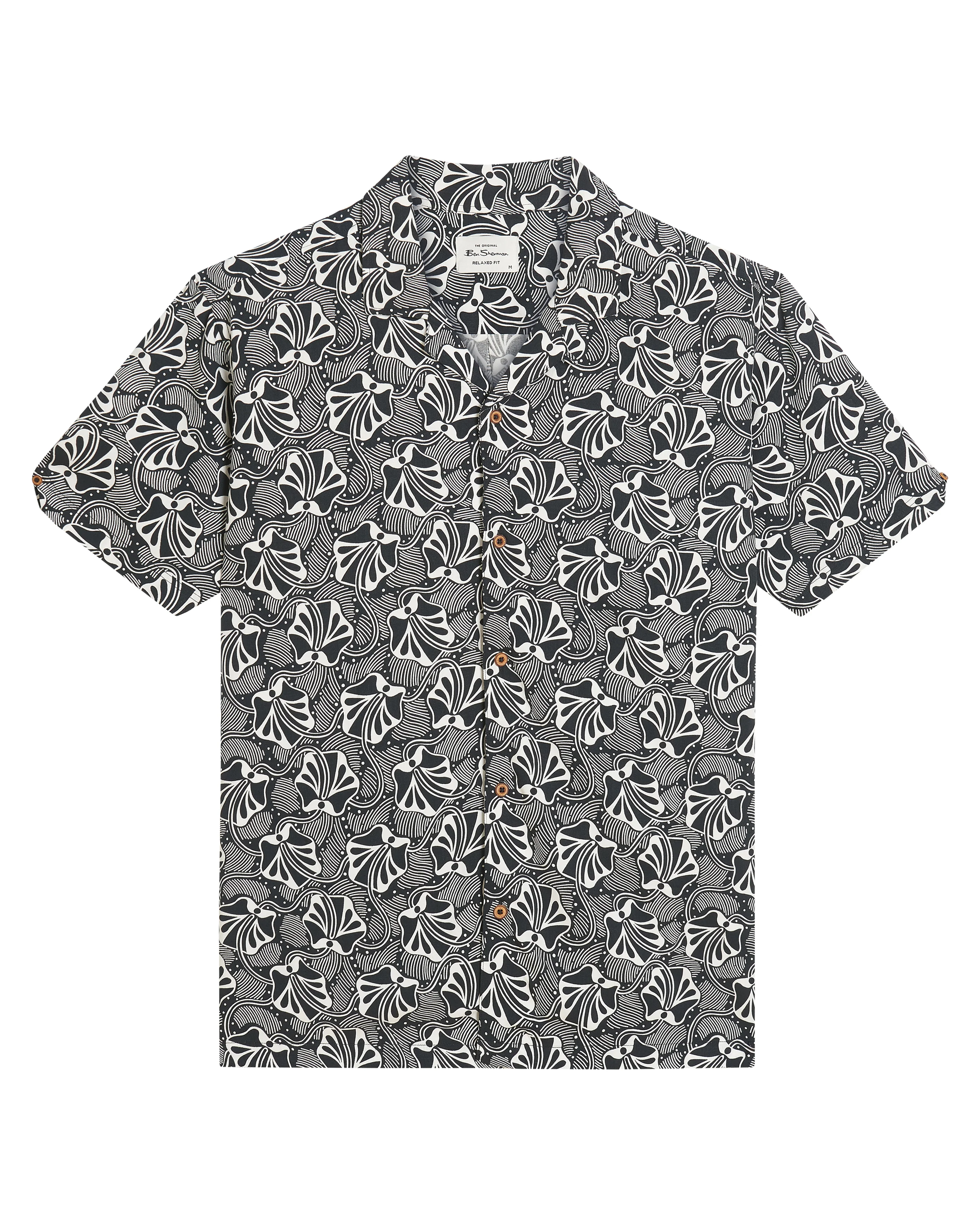 Hemden korte mouw zwart Ben Sherman