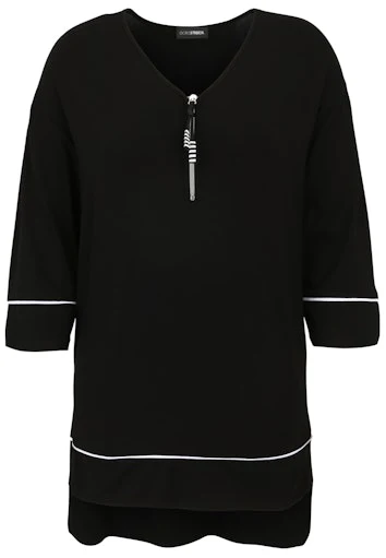 Blouses korte mouw zwart Doris Streich