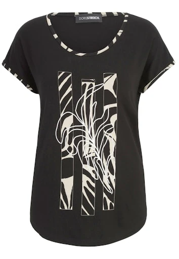 T-shirts korte mouw zwart Doris Streich