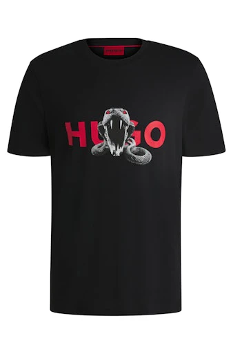 T-shirts korte mouw zwart HUGO RED