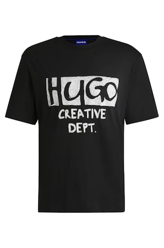 T-shirts korte mouw zwart HUGO BLUE