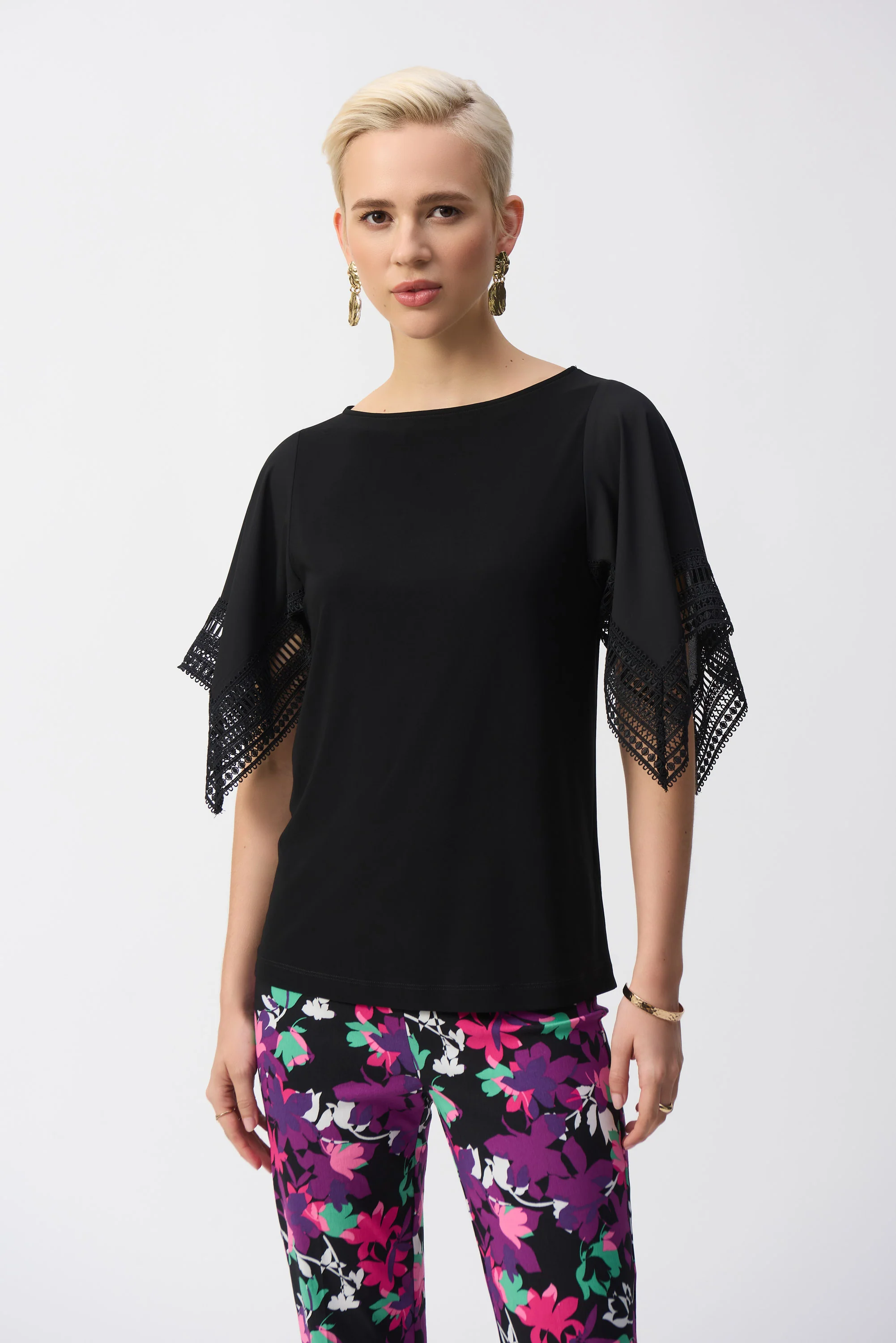 T-shirts korte mouw zwart Joseph Ribkoff