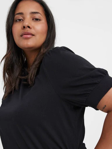 T-shirts korte mouw zwart VERO MODA Curve - Image 3