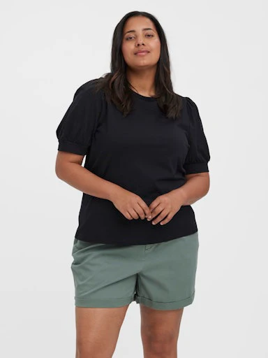 T-shirts korte mouw zwart VERO MODA Curve - Image 4