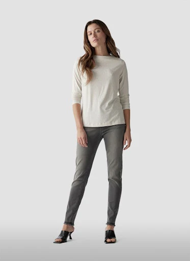 T-shirts lange mouw beige LeComte