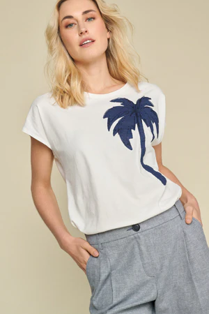 T-shirts lange mouw beige Marie Méro