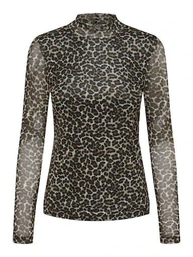 T-shirts lange mouw beige ONLY