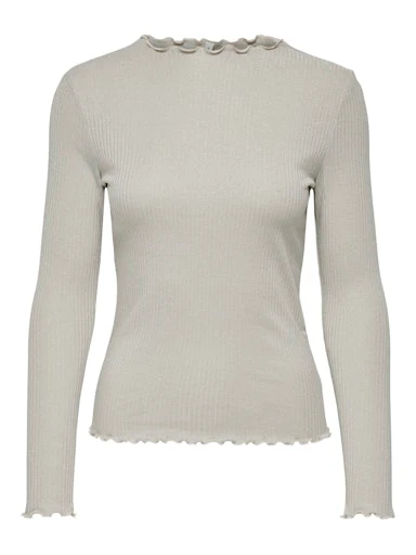 T-shirts lange mouw beige ONLY