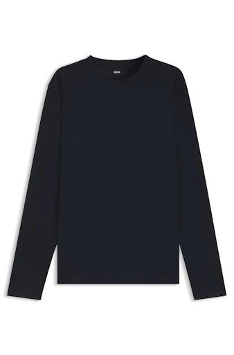 T-shirts lange mouw blauw Boss Men Black