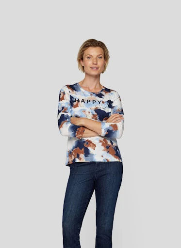 T-shirts lange mouw blauw Rabe - Image 2