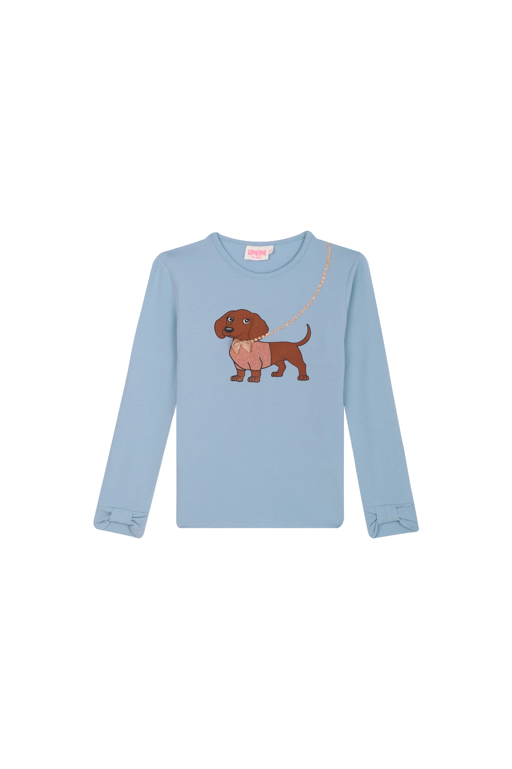 T-shirts lange mouw blauw Someone