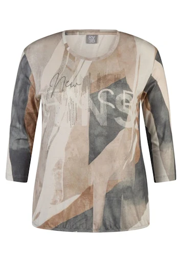 T-shirts lange mouw bruin Rabe