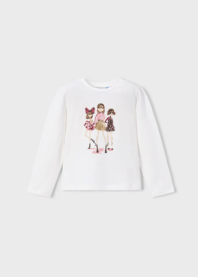 T-shirts lange mouw wit Mayoral