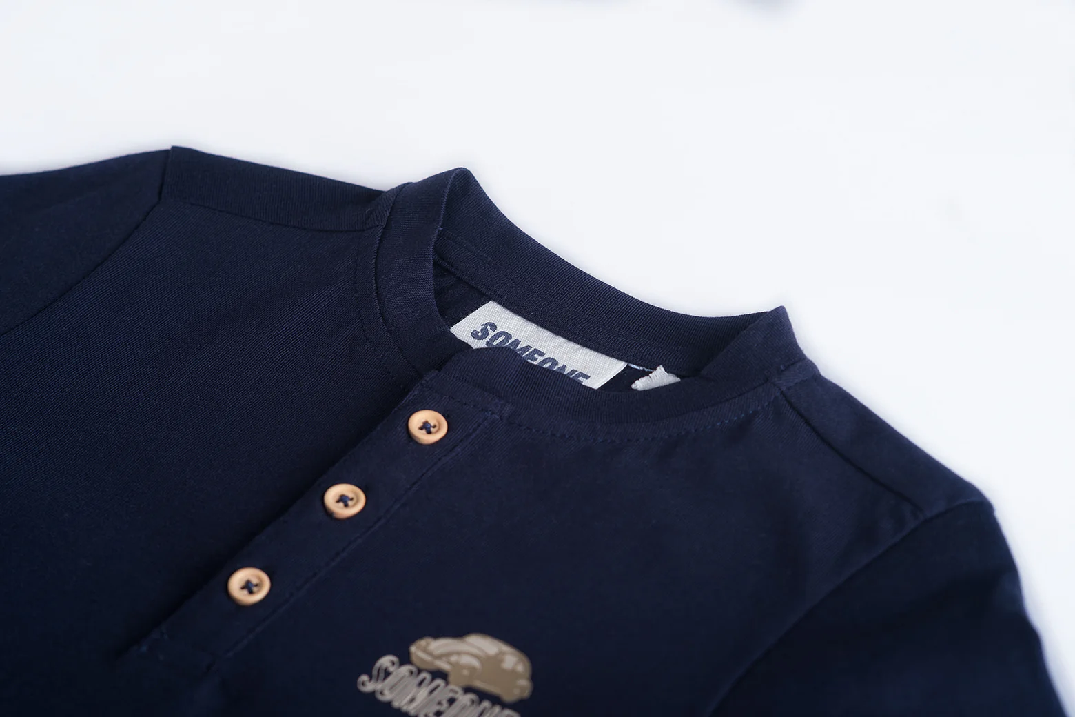 T-shirts lange mouw navy Someone - Image 2
