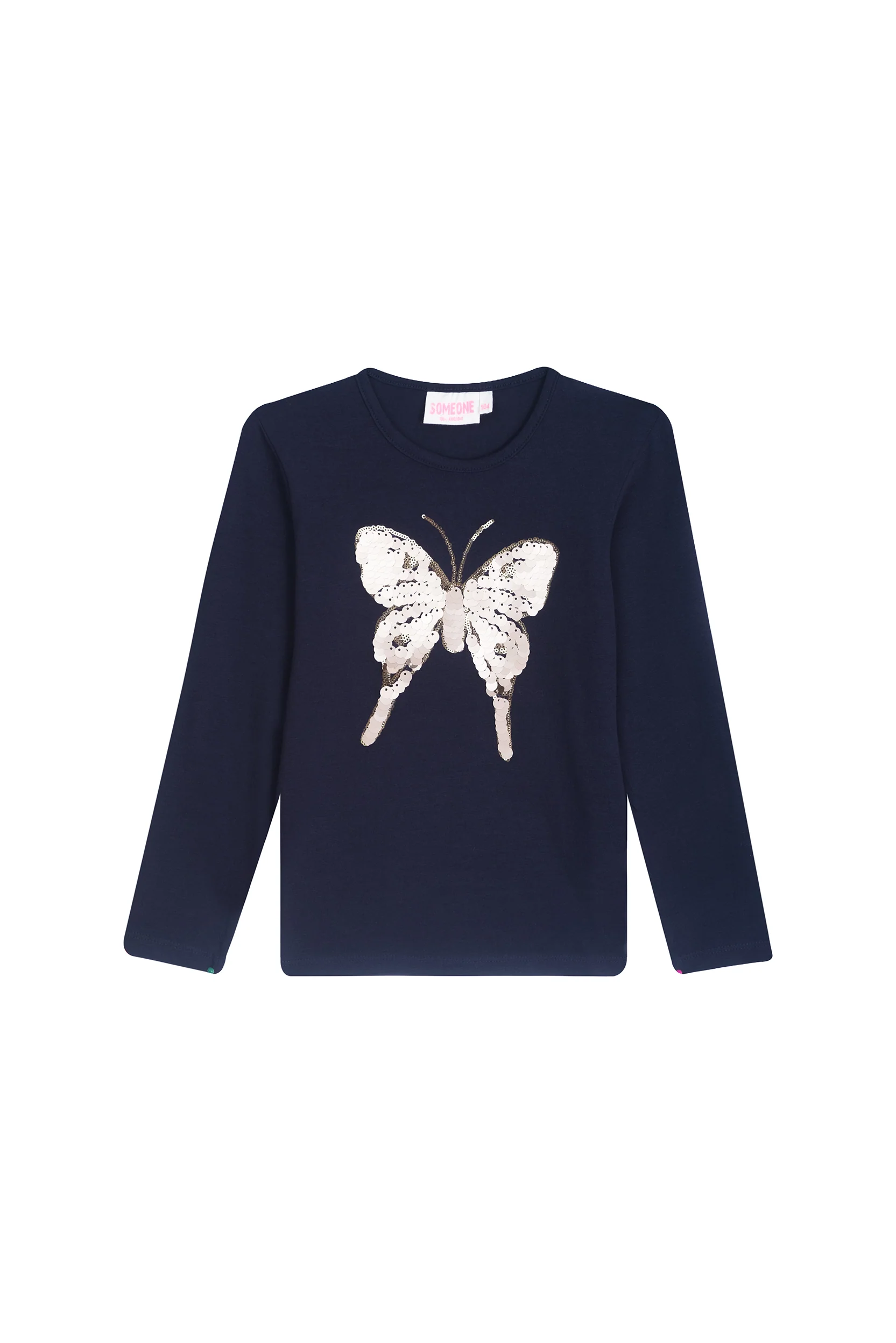 T-shirts lange mouw navy Someone